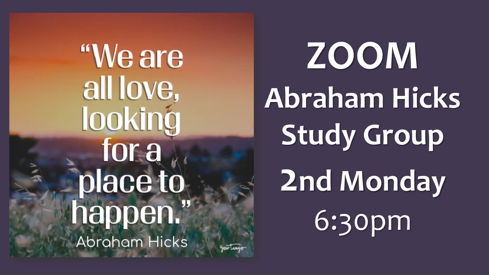 Abraham Hicks study