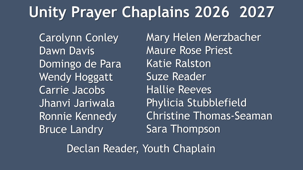Prayer Chaplains 2026 27